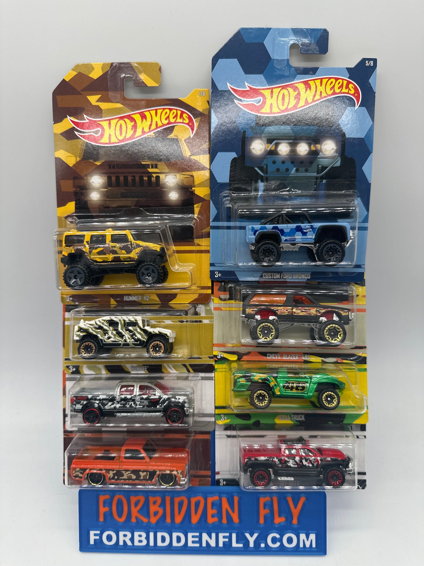 Hot Wheels - 2017 Camouflage Trucks Series - Complete Set of 8