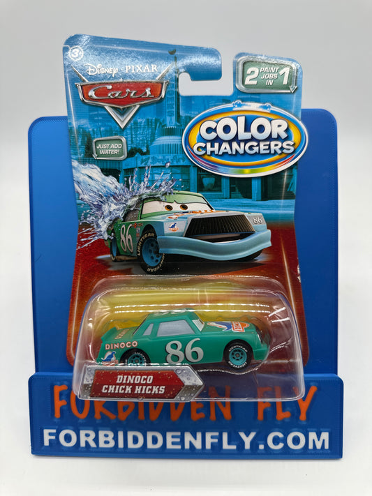 Disney Pixar Cars Movie - 2009 Color Changers - Green to Teal Dinoco Chick Hicks