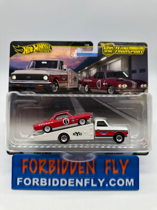 Hot Wheels Car Culture Team Transport - #91 - ‘66 Chevrolet Corvair Yenko Stinger & ‘72 Chevy Ramp Truck