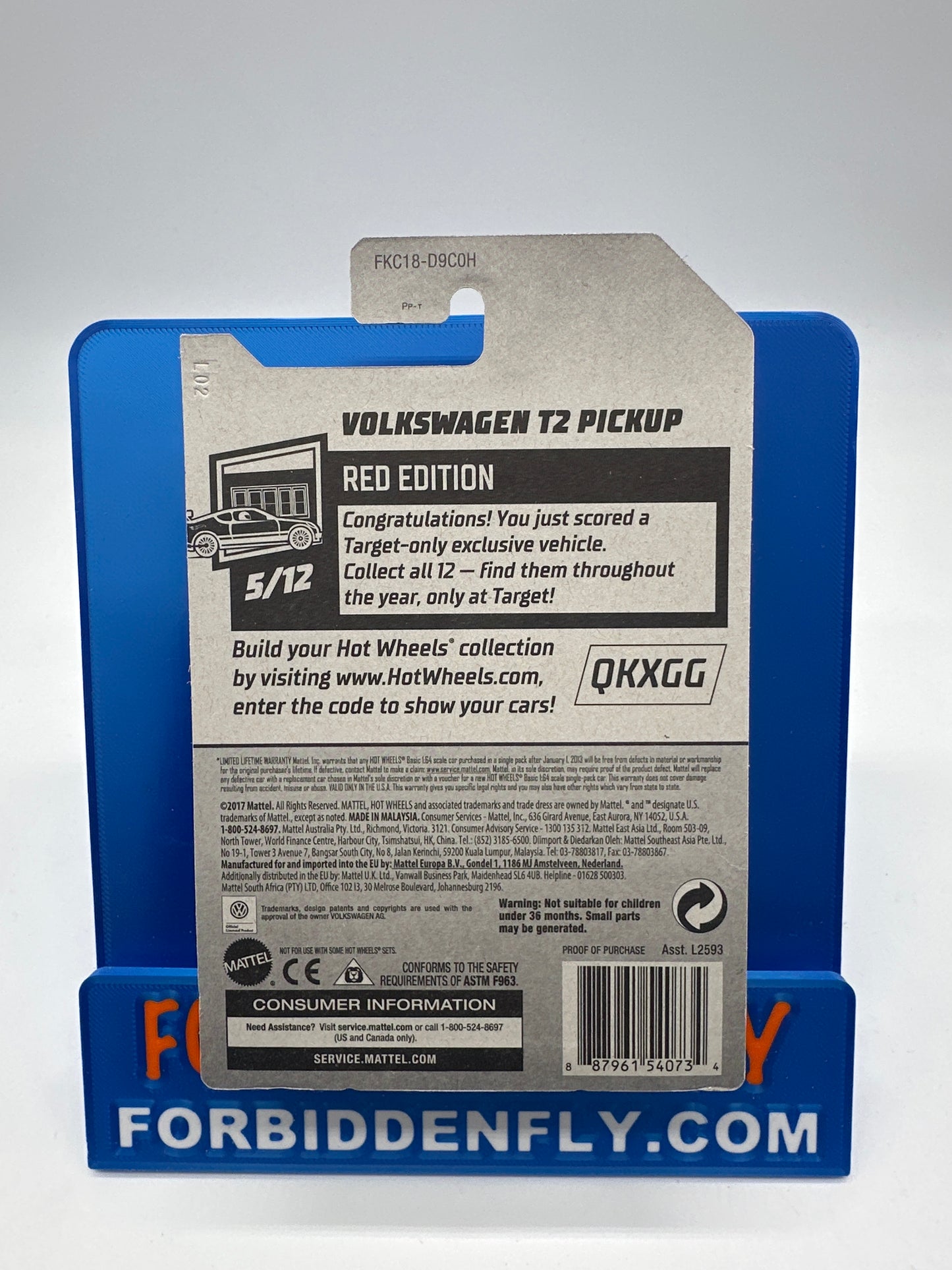 Hot Wheels 2018 Factory Stickered Target Exclusive Red Edition #5/12 - Volkswagen T2 Pickup