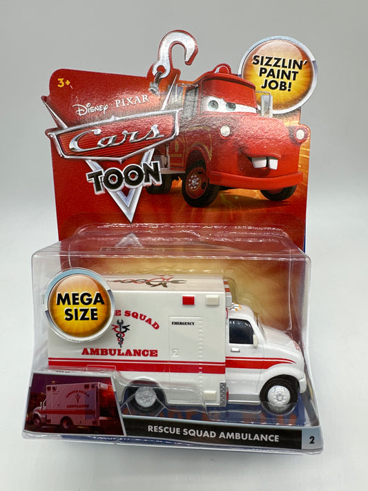 Disney Pixar Cars Movie - Cars Toon Series Mega (Deluxe) Size - Rescue Squad Ambulance