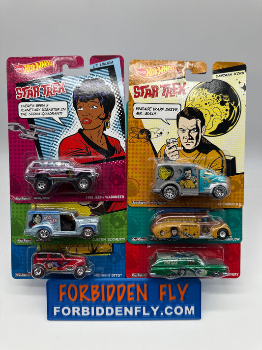 Hot Wheels Premium - Pop Culture Star Trek Retro Art Series - Set of 6