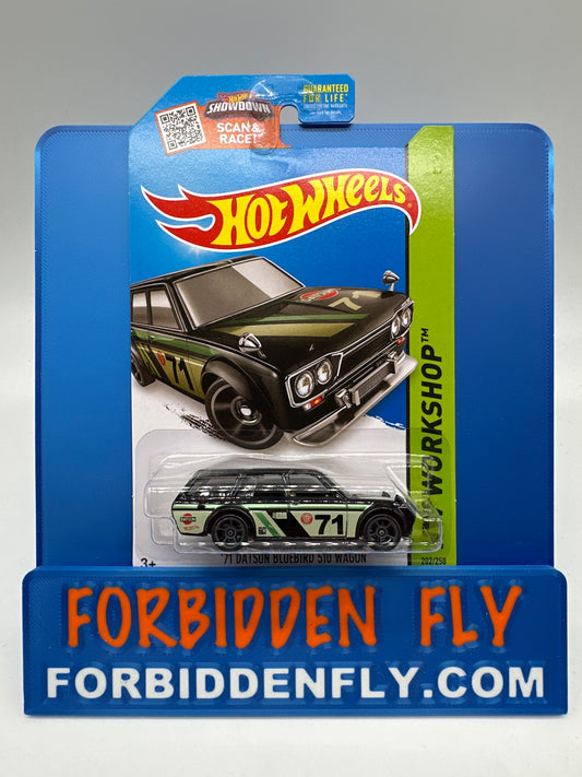 Hot Wheels Mainline - 2015 HW Workshop Series - KMart Exclusive - Datsun Bluebird 510 Wagon - Black