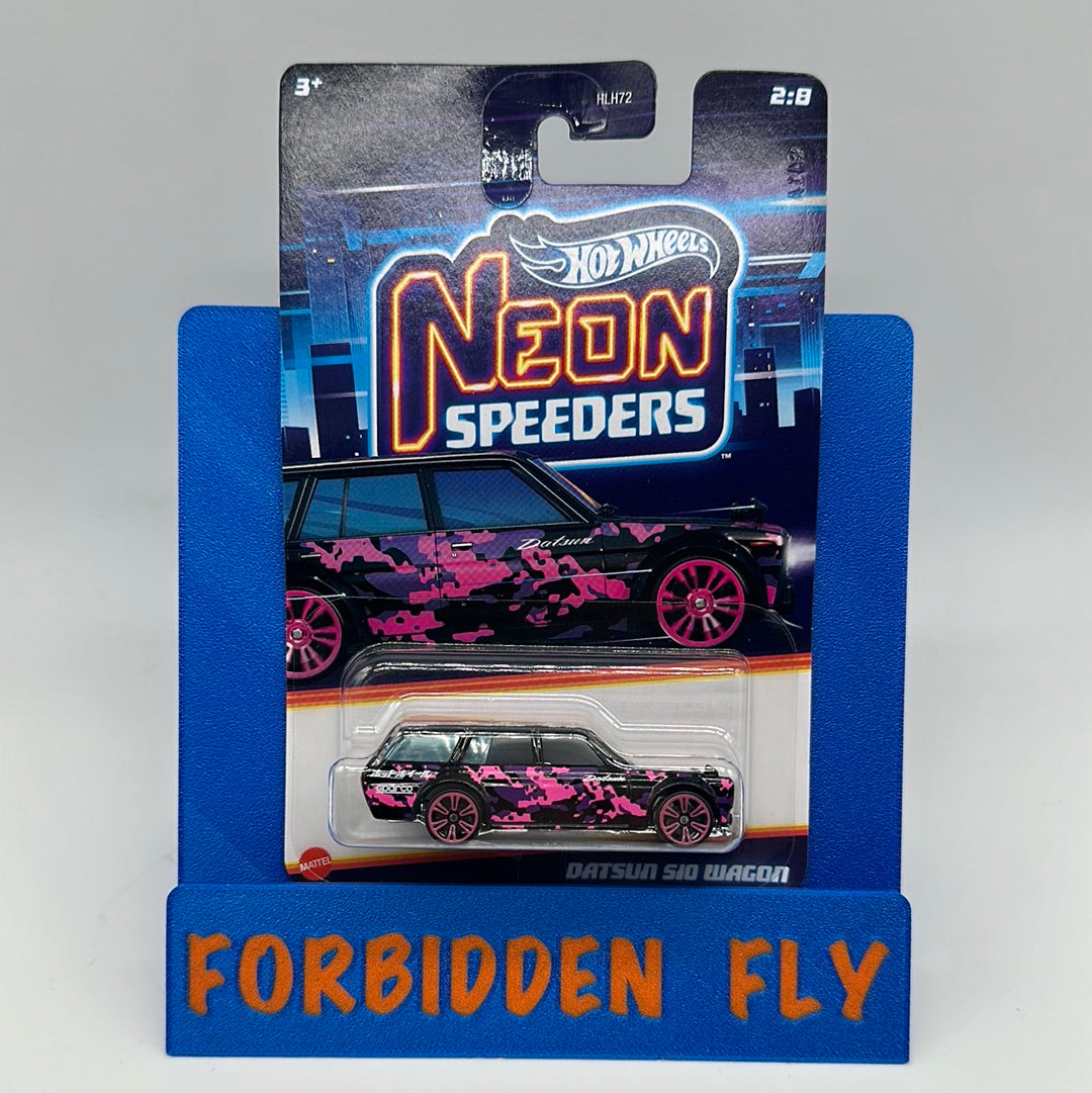 Hot Wheels - Walmart Exclusive Neon Speeders Series - #2/8 - Datsun 510 Wagon