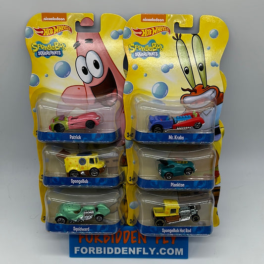 Hot Wheels Character Cars - 2013 SpongeBob Squarepants Series - Set Of 6