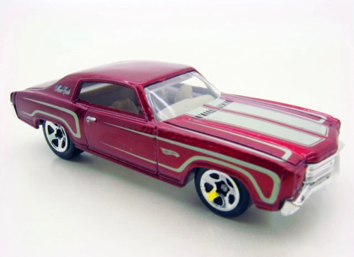 Hot Wheels 2011 Mystery Models Baggie #13 - ‘70 Chevy Monte Carlo - Burgundy