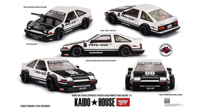 Kaido House (x MiniGT) - Regular #180 - Toyota Sprinter Trueno Kaido Street V1 White