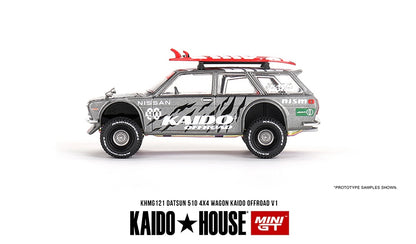 Kaido House (x MiniGT) - Regular Release #121 - Gray Datsun 510 Wagon 4x4 Kaido Offroad V1