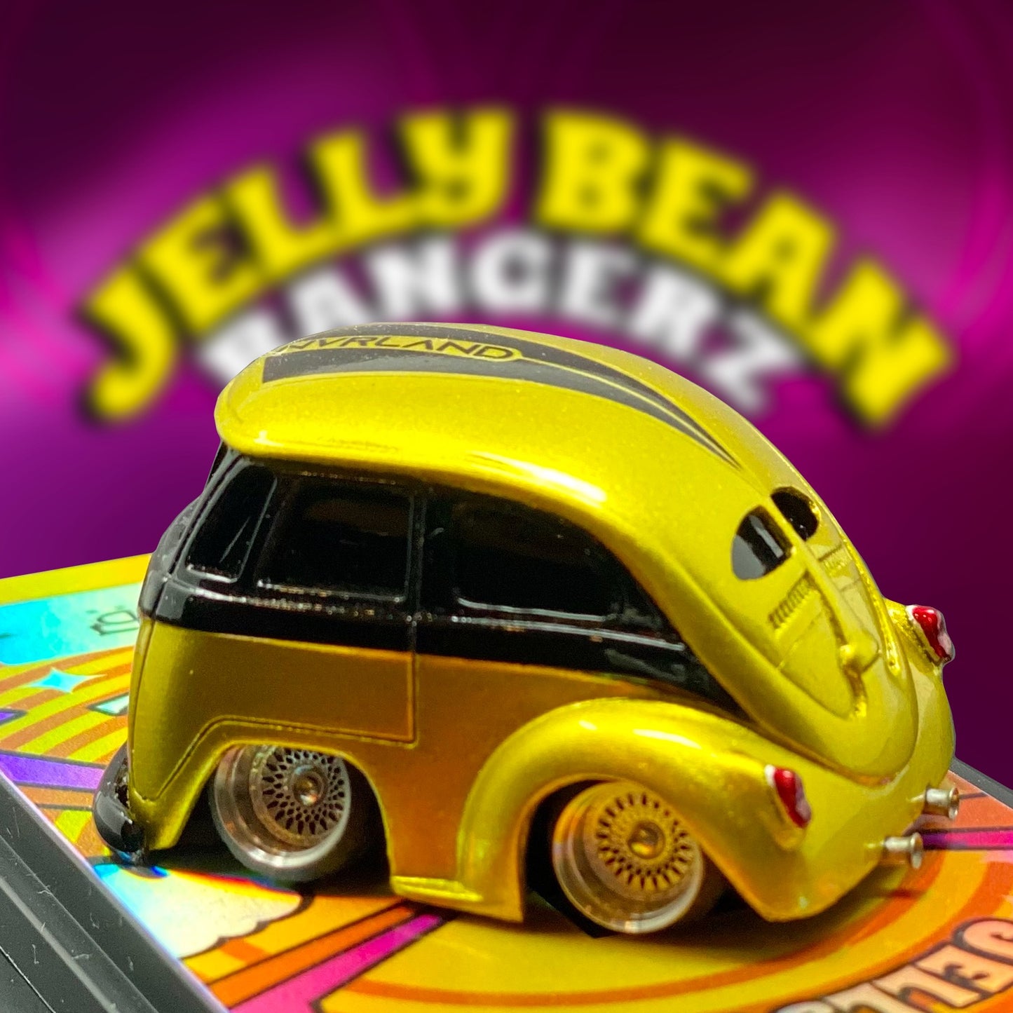 NVRLand Collectibles - Jelly Bean Bangerz Release Car - Yellow/Gold “Bubbles” Standard Bangerz