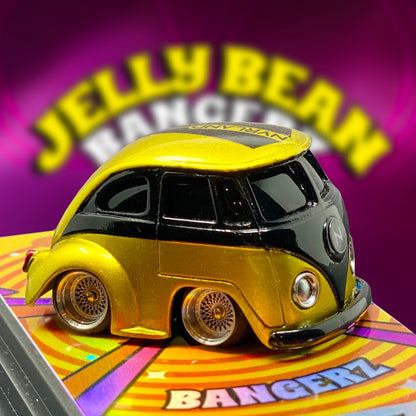 NVRLand Collectibles - Jelly Bean Bangerz Release Car - Yellow/Gold “Bubbles” Standard Bangerz