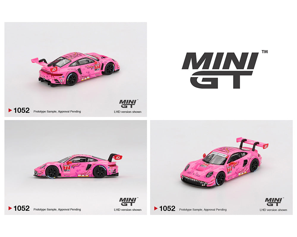 Mini GT Release #1052 - Porsche 911 GT3 R #77 - 2024 IMSA Road America AO Racing