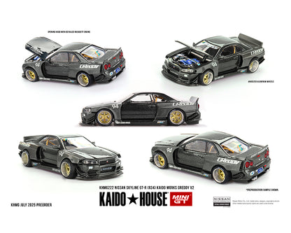 Kaido House (x MiniGT) - Regular #222 - Nissan Skyline GT-R (R34) Kaido Works V2