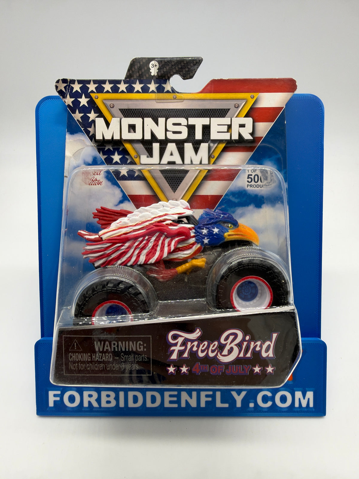 Spinmaster Monster Jam Monster Trucks - Limited Edition (5000 Produced) - Free Bird 4th of July *Bad Card*