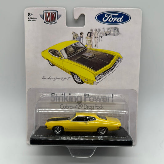 M2 Machines Auto Drivers - R69 - 1970 Ford Torino Cobra - Yellow