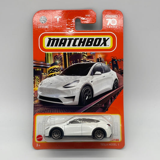 Matchbox - 2023 Mainline - Tesla Model Y - White - # 89/100