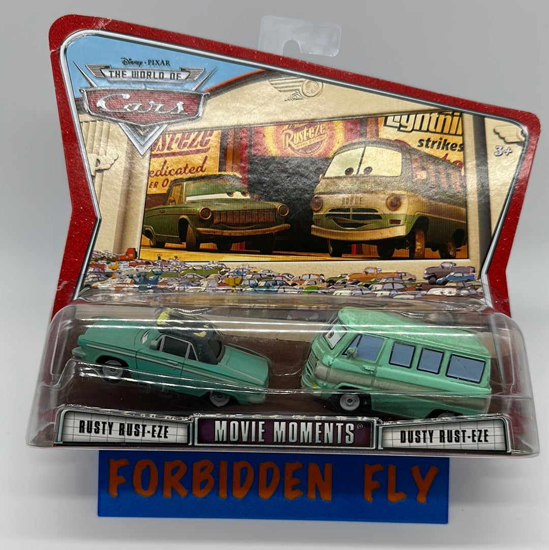 Disney Pixar Cars Movie - World of Cars Movie Moments Two Pack - Rusty Rust-Eze & Dusty Rust-Eze