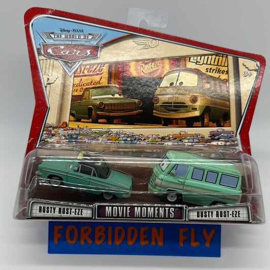 Disney Pixar Cars Movie - World of Cars Movie Moments Two Pack - Rusty Rust-Eze & Dusty Rust-Eze