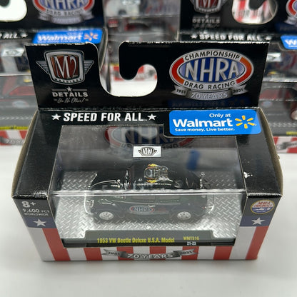 M2 Machines Acrylic Boxed Car Set - Walmart Exclusive 2021 NHRA Series - Complete Set of 6