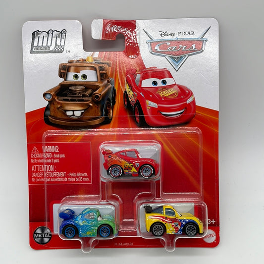 Disney Pixar Cars Movie - Metal Mini Racers 3 Pack - 2023 Series w/ Jeff Gorvette