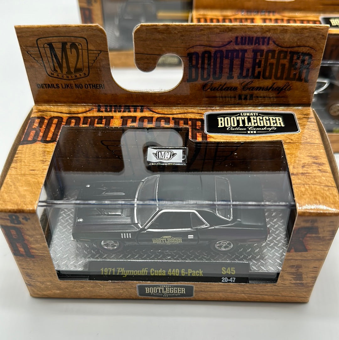 M2 Machines Acrylic Boxed Car Set - 2021 Lunati Bootlegger Series - Complete Set of 6