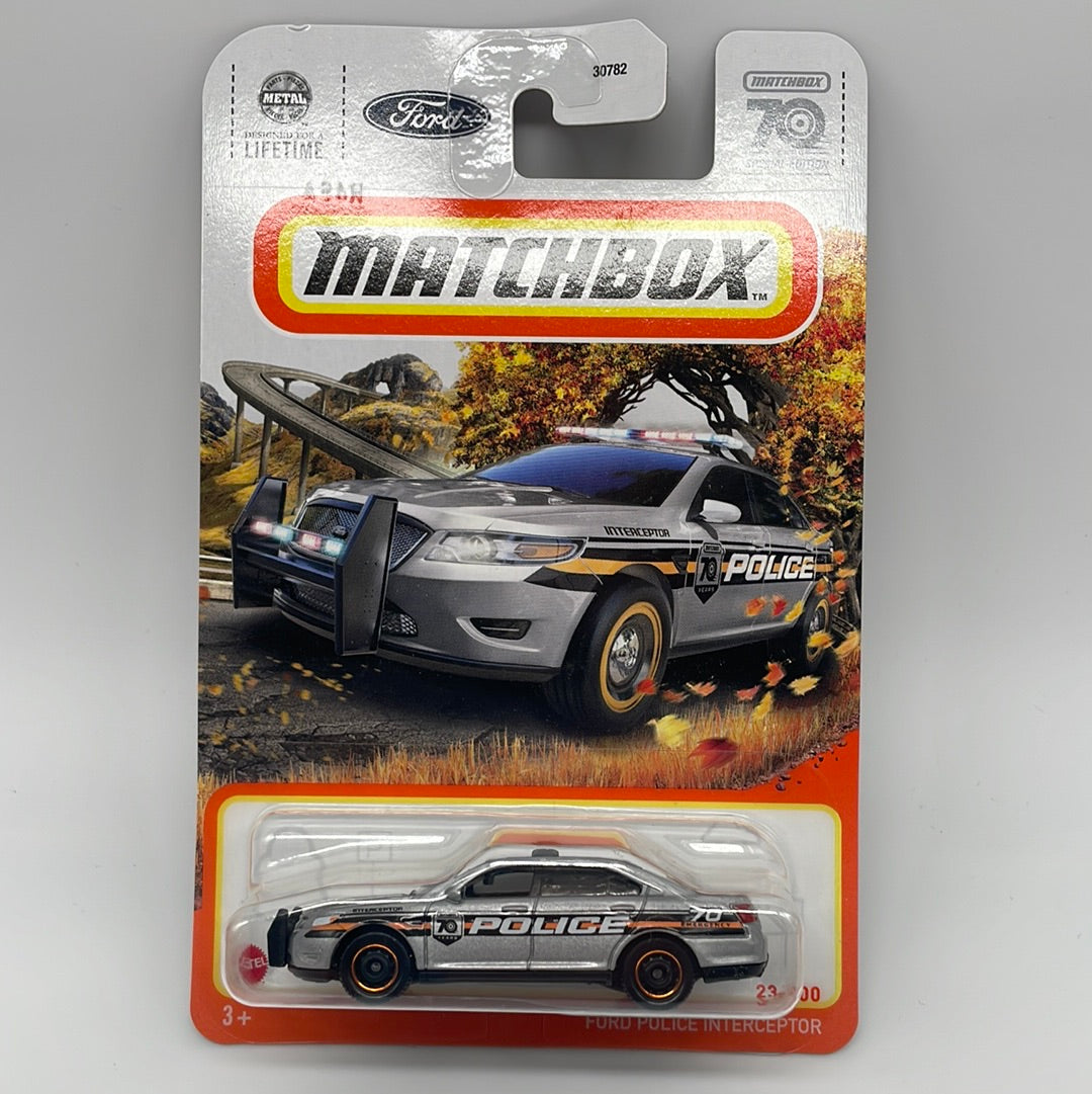 Matchbox - 2023 Mainline - Ford Police Interceptor - Silver - # 23/100