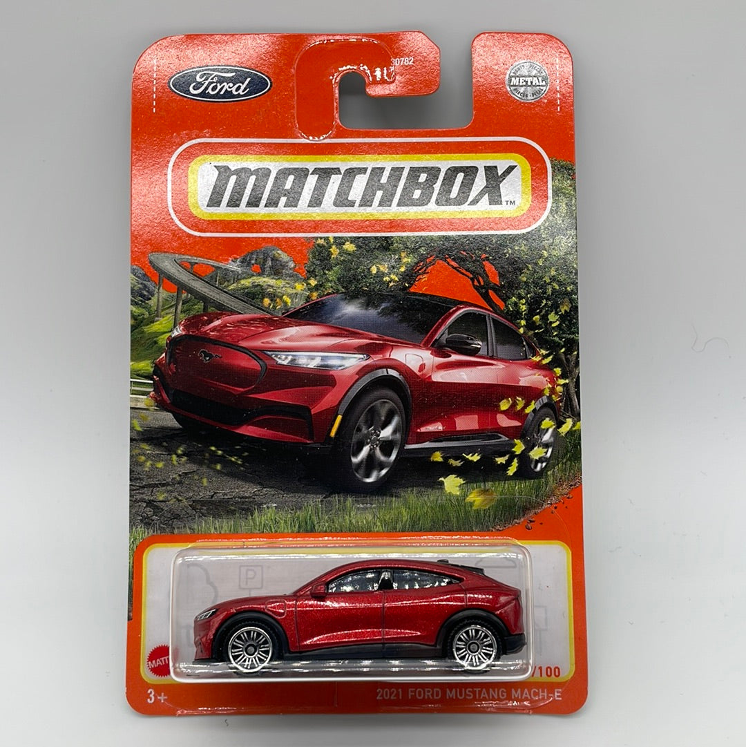 Matchbox - 2022 Mainline - 2021 Ford Mustang Mach-E - Red - # 65/100