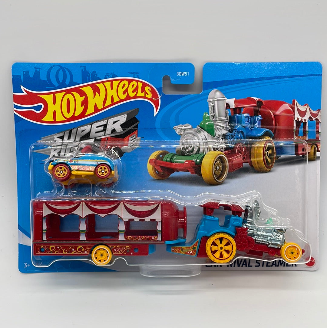 Hot Wheels Super Rigs - Car-Nival Steamer Circus Hauler