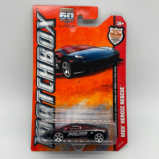 Matchbox - 2013 Mainline - Lamborghini Gallardo LP 560-4 Police Car - Black - # 22/120
