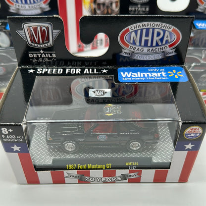 M2 Machines Acrylic Boxed Car Set - Walmart Exclusive 2021 NHRA Series - Complete Set of 6