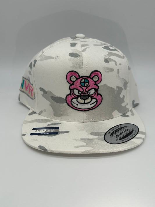 NVRLand Drip - White “Snow Camo” Crash Test Gummy Chase Hat