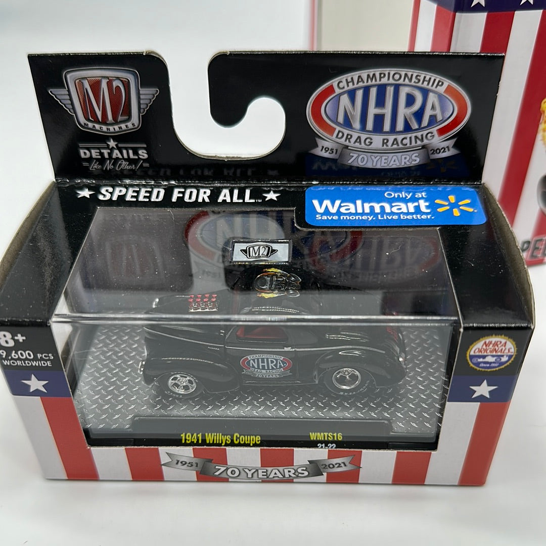 M2 Machines Acrylic Boxed Car Set - Walmart Exclusive 2021 NHRA Series - Complete Set of 6