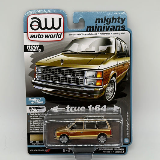 Auto World Mighty Minivans Series - 2023 Release 1 - 1984 Dodge Caravan - Version A - Beige Crystal Coat