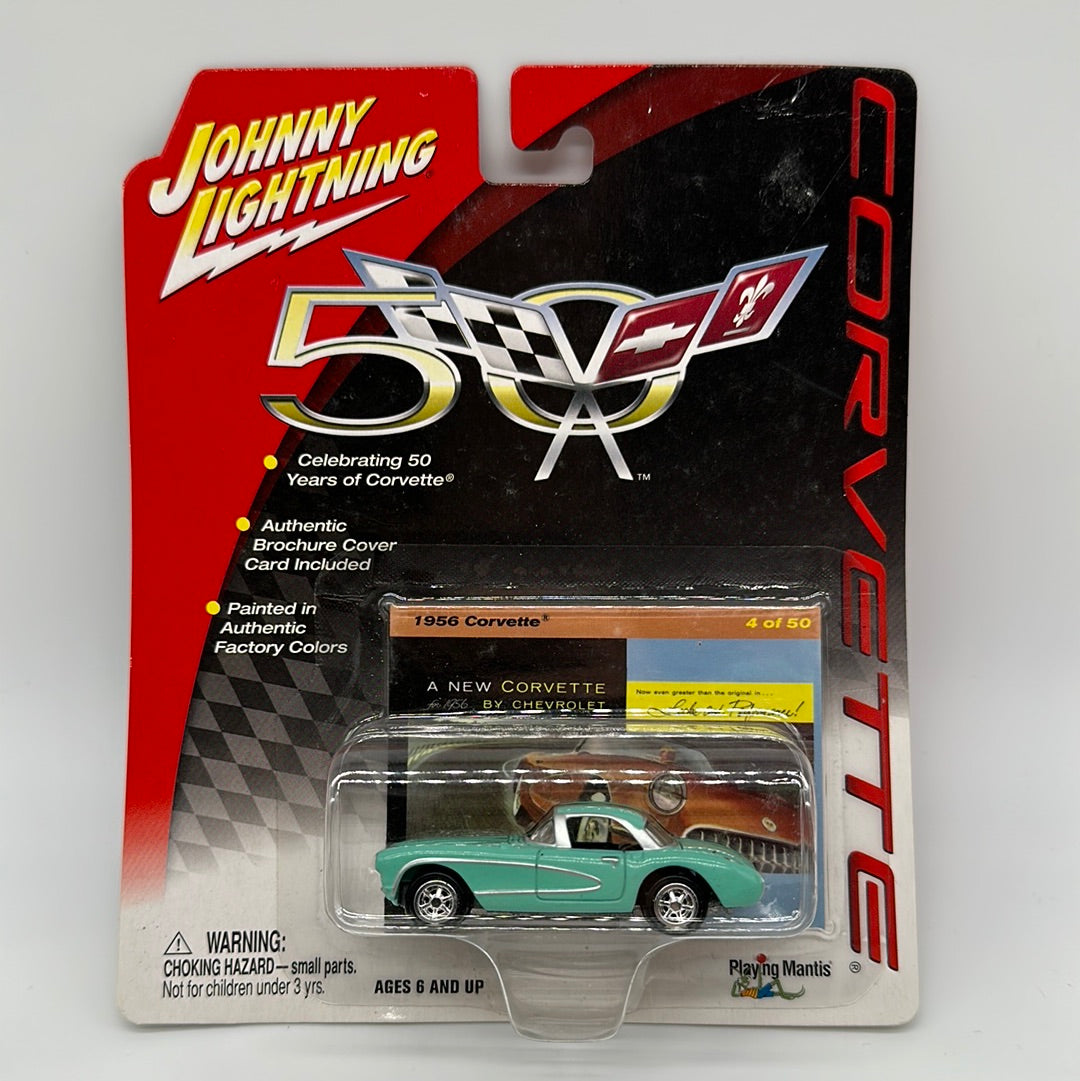 Johnny Lightning - Corvette Series - 1956 Corvette - Teal