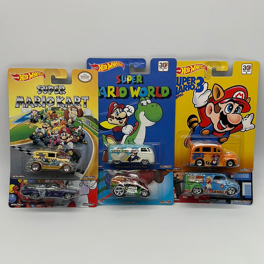 Hot Wheels Premium - Pop Culture 2015 Nintendo Mario Brothers Series Set of 6