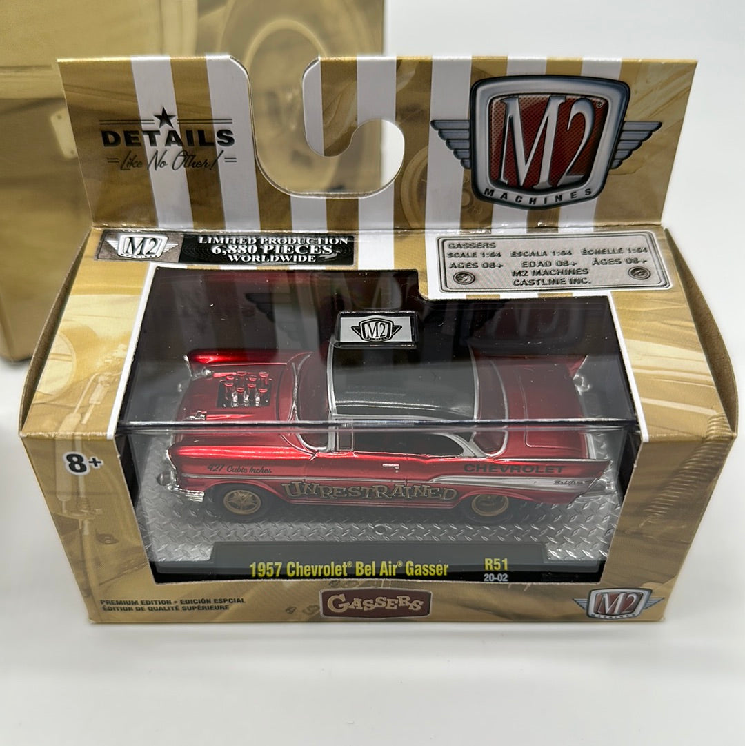 M2 Machines Acrylic Boxed Car Set - Gassers Series - Complete Set of 6