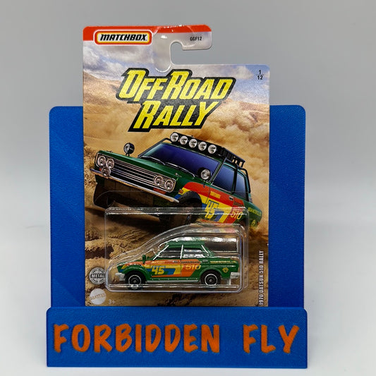 Matchbox Mainline - Walmart Exclusive Off-Road Rally Set - Green 1970 Datsun 510 Rally