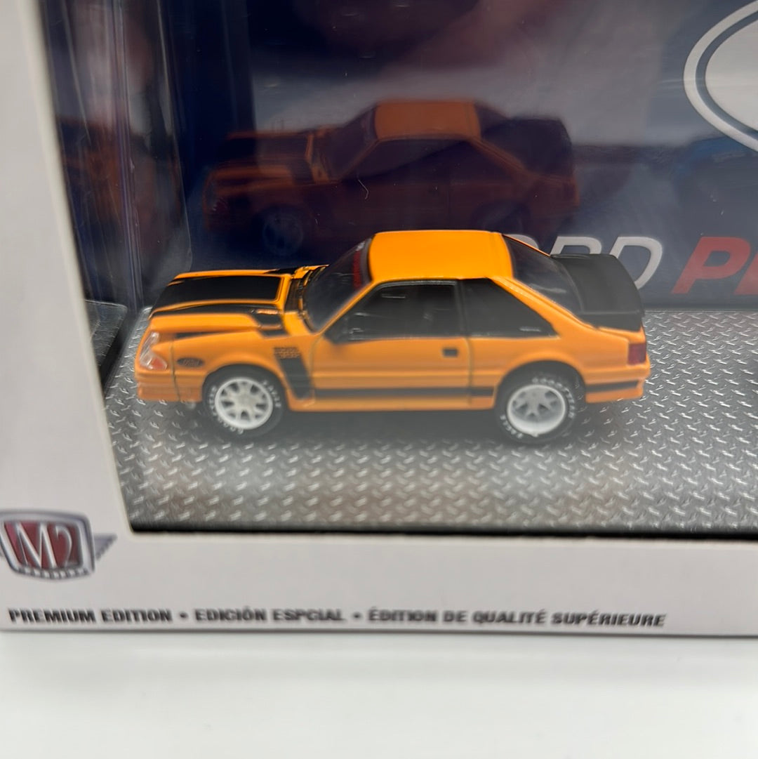 M2 Machines - Acrylic Boxed Release S38 - 1980’s Ford Mustang  Foxbody 3 Pack