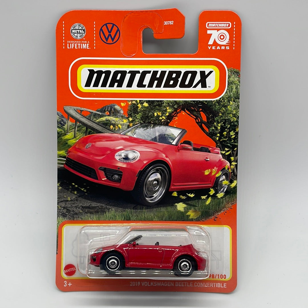 Matchbox - 2023 Mainline - 2019 Volkswagen Beetle Convertible - Red - # 98/100