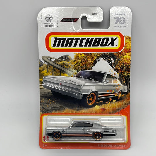 Matchbox - 2023 Mainline - 1966 Dodge Charger - Silver - # 12/100