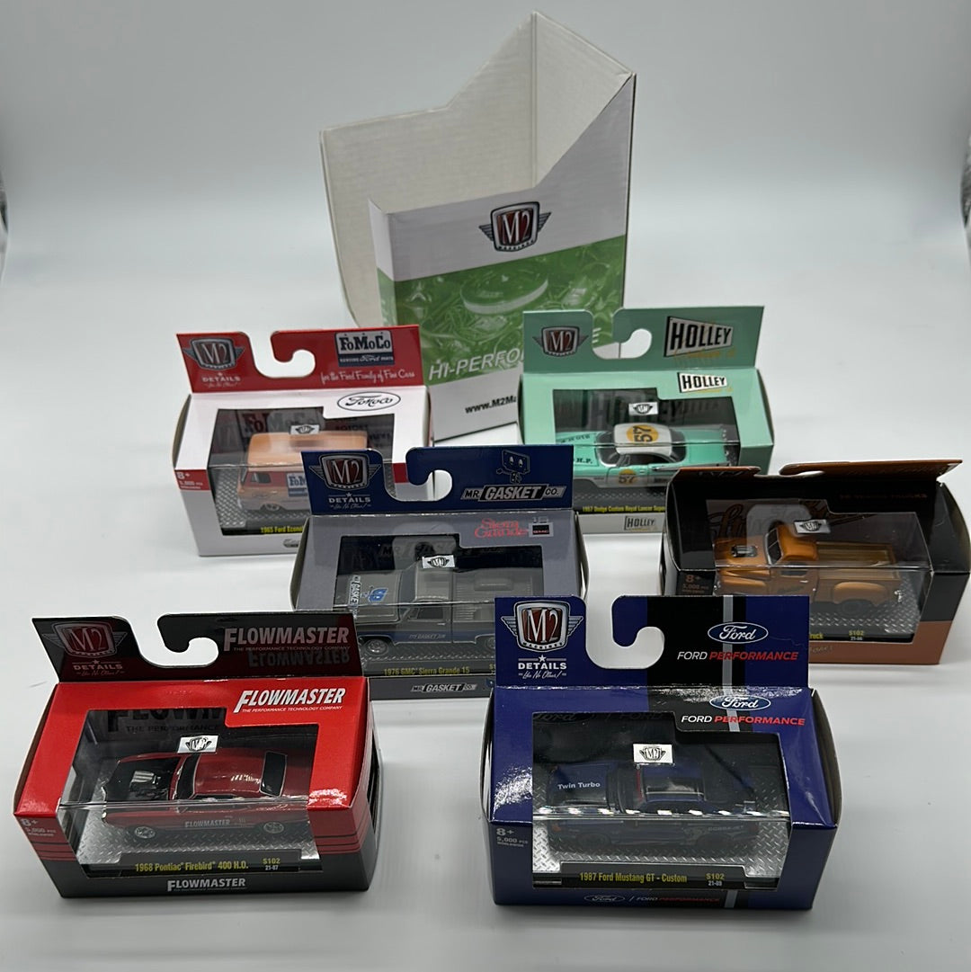 M2 Machines Acrylic Boxed Car Set - Hi-Performance S102 Series - Complete Set of 6