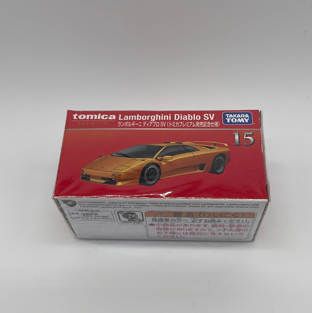 Tomica (Takara Tomy) - Premium - #15 - Lamborghini Diablo SV - Orange