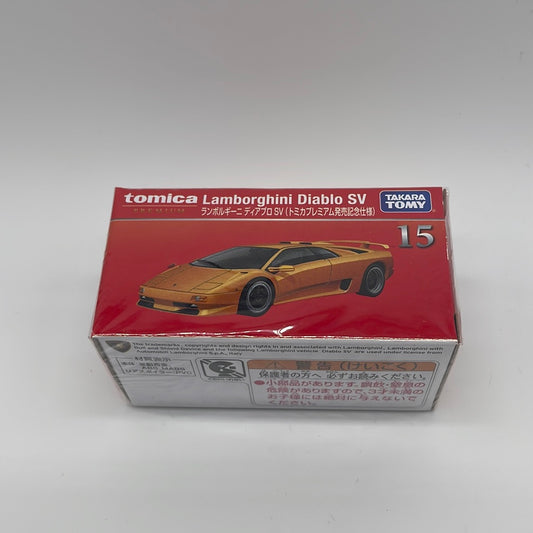 Tomica (Takara Tomy) - Premium - #15 - Lamborghini Diablo SV - Orange