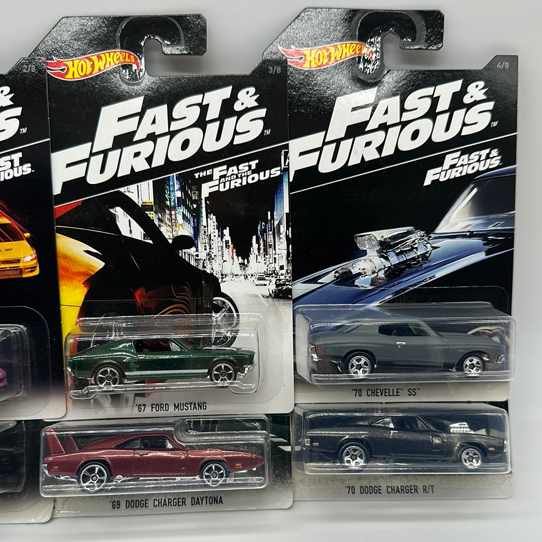 Hot Wheels - Walmart Exclusive - 2016 Fast & Furious Mainline Series Complete Set of 8