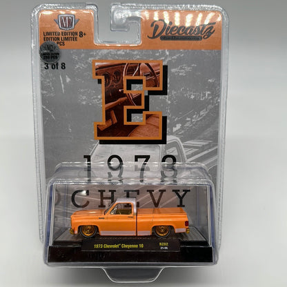 M2 Machines Carded Acrylic - DiecastZ Riverside Show Exclusive Series RZ02 - Complete Chase Set of 8 Various Colors & Model Chevrolet Cheyenne 10