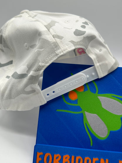 NVRLand Drip - White “Snow Camo” Crash Test Gummy Chase Hat
