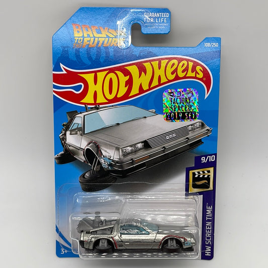Hot Wheels 2019 Super Treasure Hunt - Back To The Future Time Machine - Hover Mode - Factory Stickered
