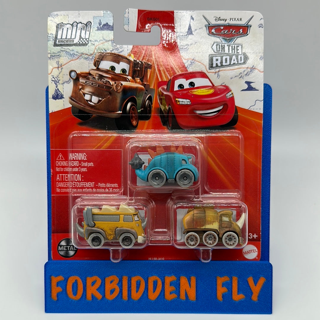 Disney Pixar Cars Movie - Metal Mini Racers 3 Pack - On the Road Dinos ...