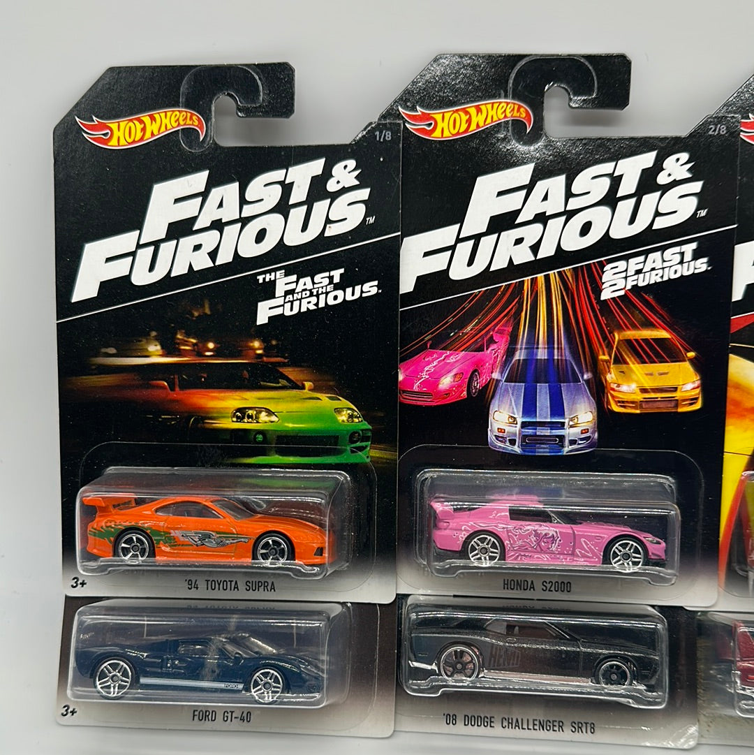 Hot Wheels - Walmart Exclusive - 2016 Fast & Furious Mainline Series Complete Set of 8