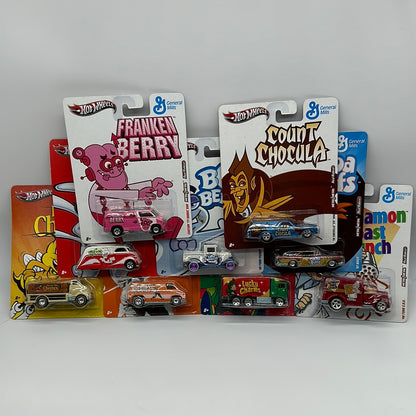 Hot Wheels Premium - Pop Culture General Mills Cereal Series - Set of 9
