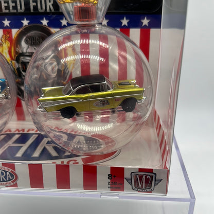 M2 Machines - 2022 Christmas Ornaments 2 Pack - 1957 Chevrolet Bel Air